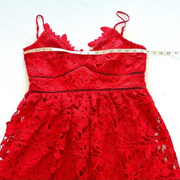 Bardot Sonya Lace Dress in Fire Red - Picture 3 of 13